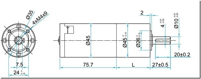 RH45775246000-71K silnik z przekładnią