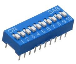 DIP switch 10 przełącznik