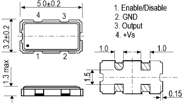 CFPS-9 generator kwarcowy 4,00MHz