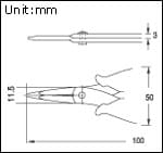 1PK-501B szczypce płaskie