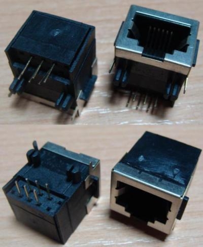Gniazdo telefoniczne DY118 RJ12 6p6c ekranowane, kątowe do druku