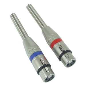Gniazdo mikrofonowe z odgiętką na przewód XLR, 3 pin czarny