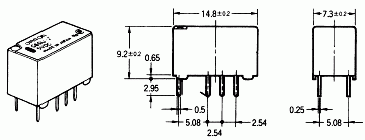 G6S-2F-12; przekaźnik elektromagnetyczny