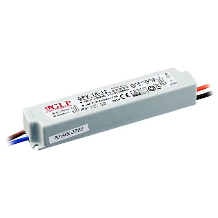 GPV-18-12 wodoszczelny zasilacz impulsowy 12V