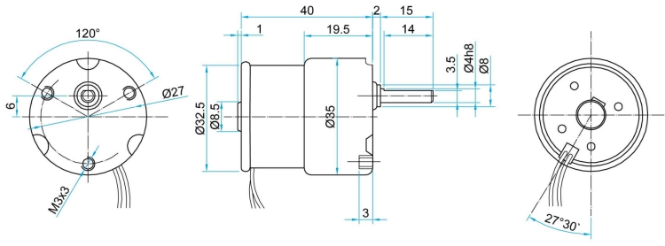B138F.12.12 silnik z przekładnią