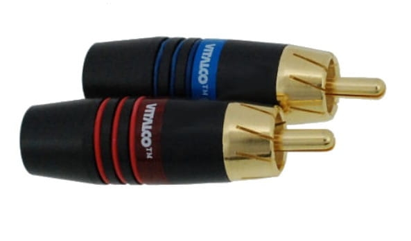 Wtyk RCA na kabel 6,7mm montowany na przewód