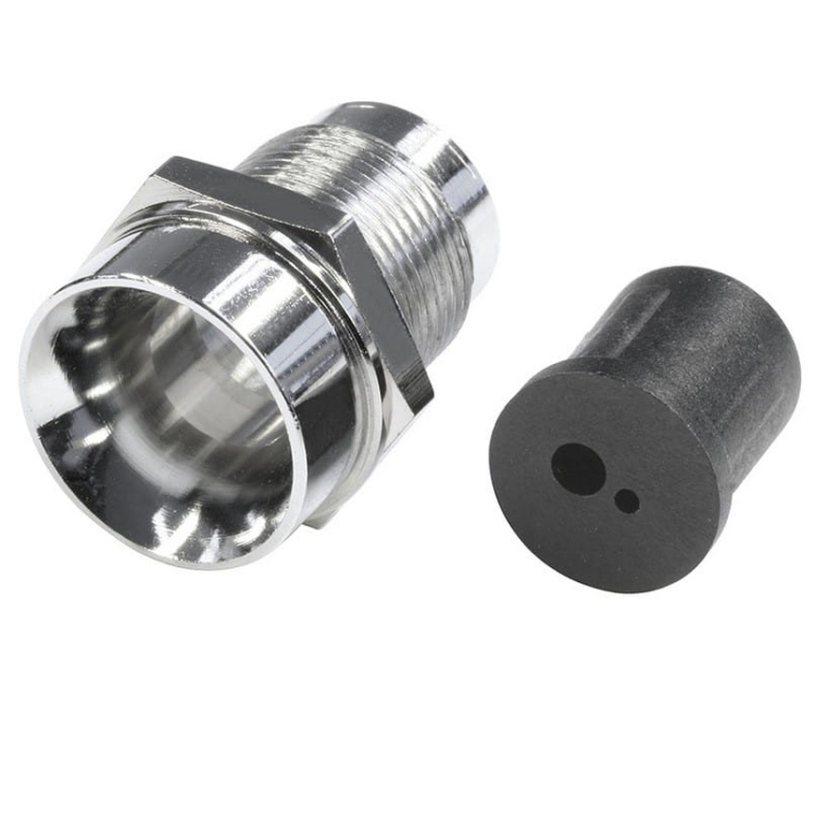 Oprawka metalowa chromowana diody LED 5mm; wklęsła