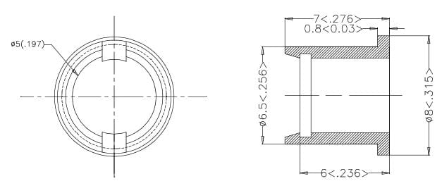 RTC 51 oprawka diody LED 5mm wymiary