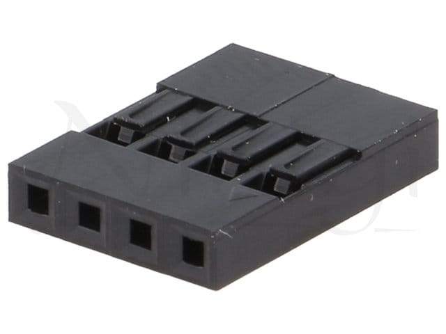 ML 04S gniazdo jednorzędowe na kabel 4pin; raster 2,54mm