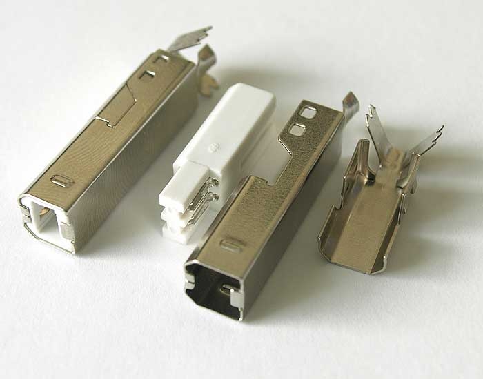 Wtyk USB B lutowany na przewód