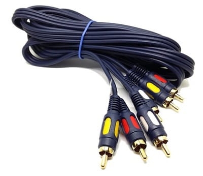 Przyłącze kablowe RCA - RGB (wtyk-wtyk); długość 1,5m