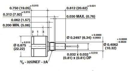 DM5K potencjometr wieloobrotowy wymiary