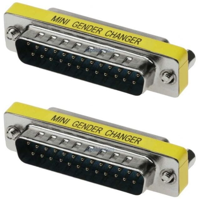 Adapter komputerowy DB25 wtyk / DB25 (wtyk-wtyk)