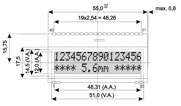 EA DOGM162W-A wyświetlacz LCD